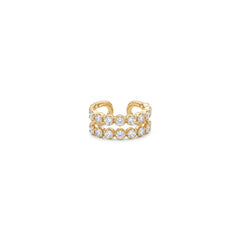 Double Row Diamond Ear Cuff