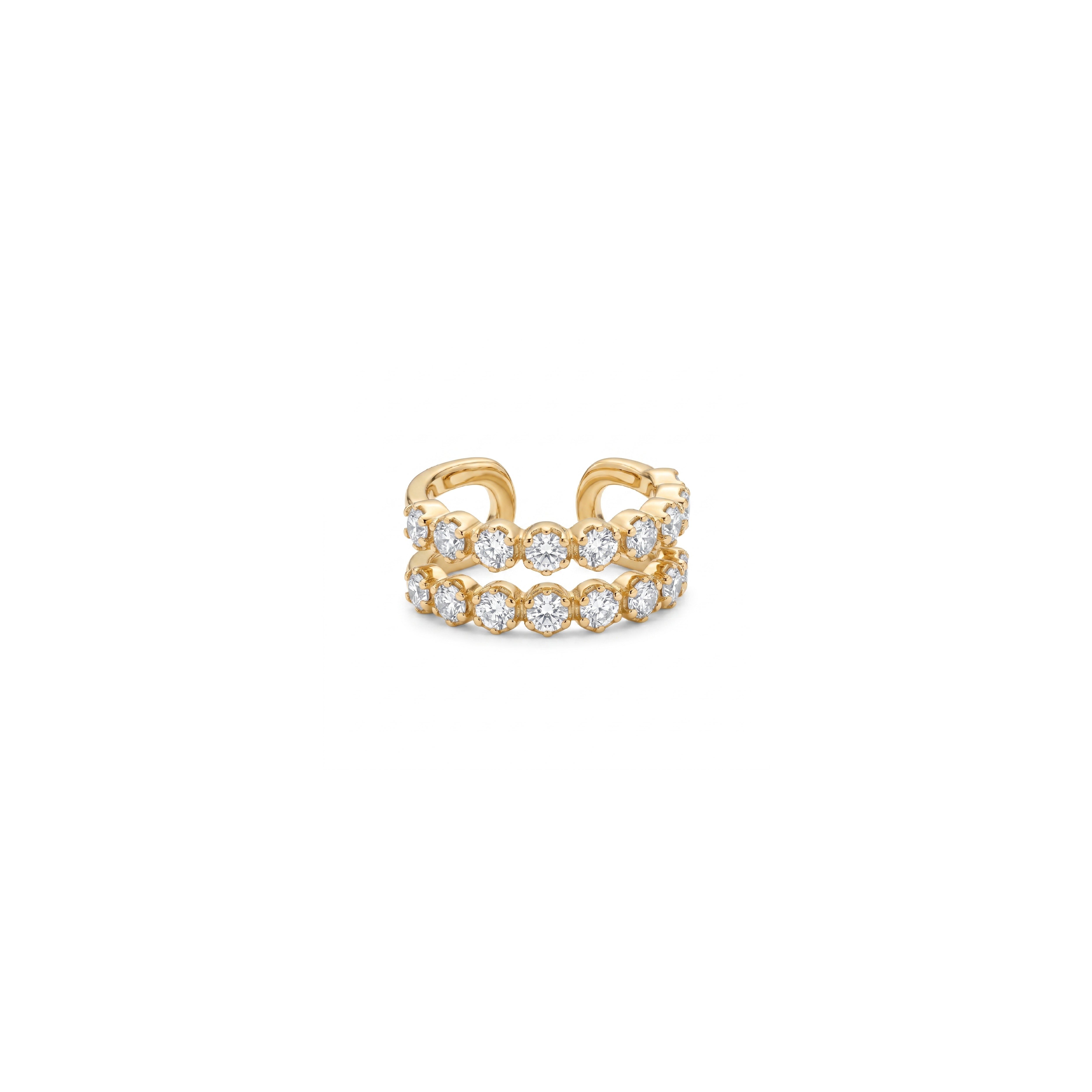 Double Row Diamond Ear Cuff