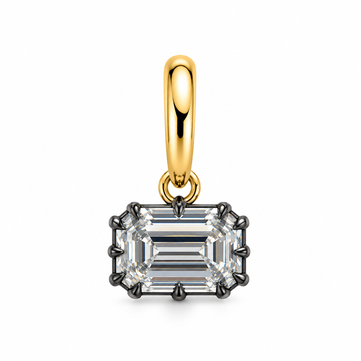 The Georgian Emerald Cut Lab Grown Pendant