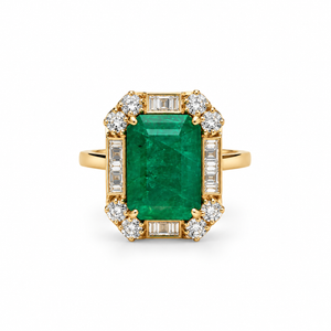 The Emerald Cut Emerald Cocktail ring