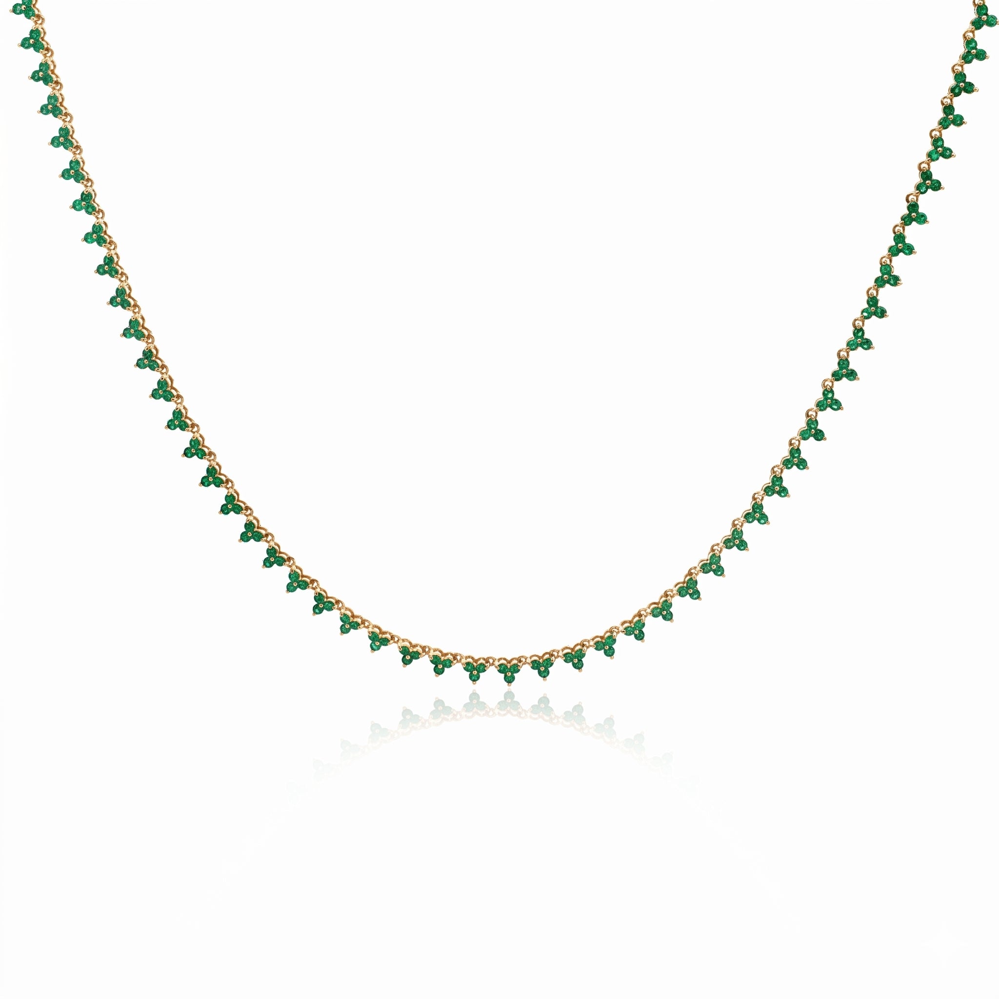 Emerald Cluster Station Necklace