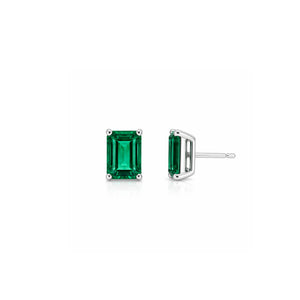 Emerald Stud Emerald Cut