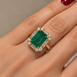 The Emerald Cut Emerald Cocktail ring