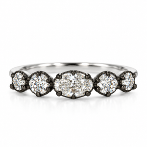 The Georgian-Inspired Five-Stone Diamond Band | Lab-Grown Diamonds