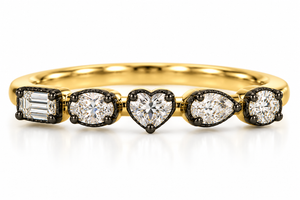 The Georgian-Inspired Five-Shapes Diamond Band