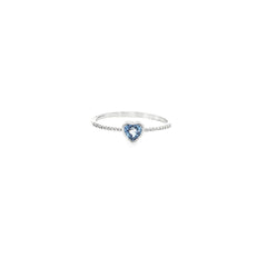 Heart-Shaped Blue Sapphire Ring