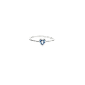 Heart-Shaped Blue Sapphire Ring