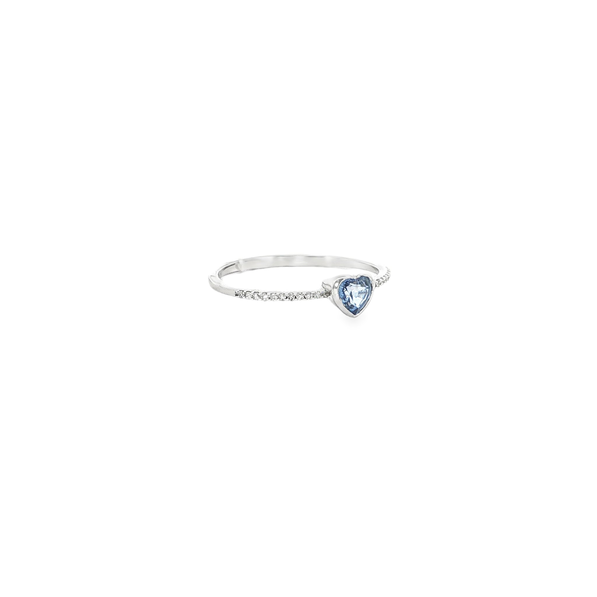 Heart-Shaped Blue Sapphire Ring