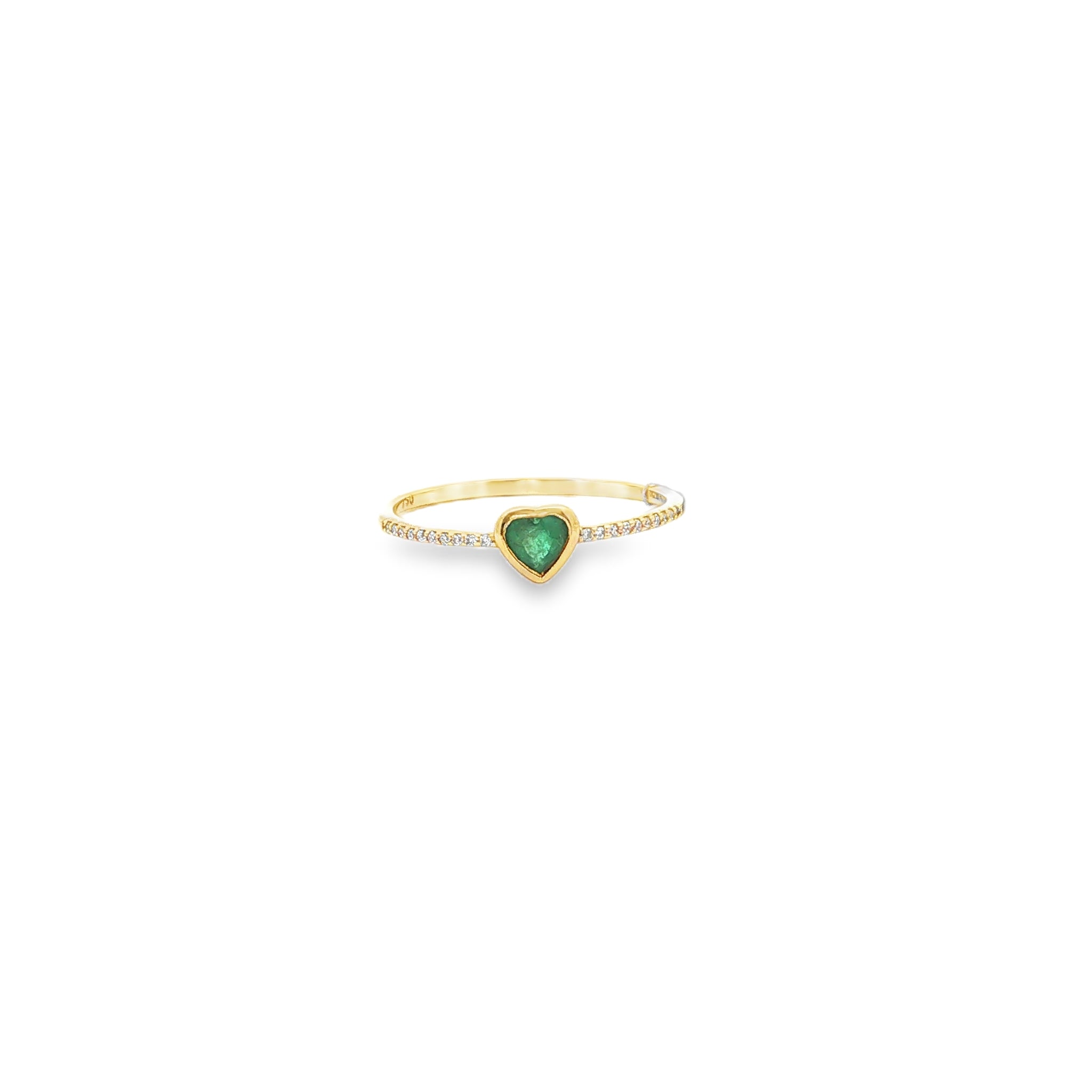Heart-Shaped Emerald Ring