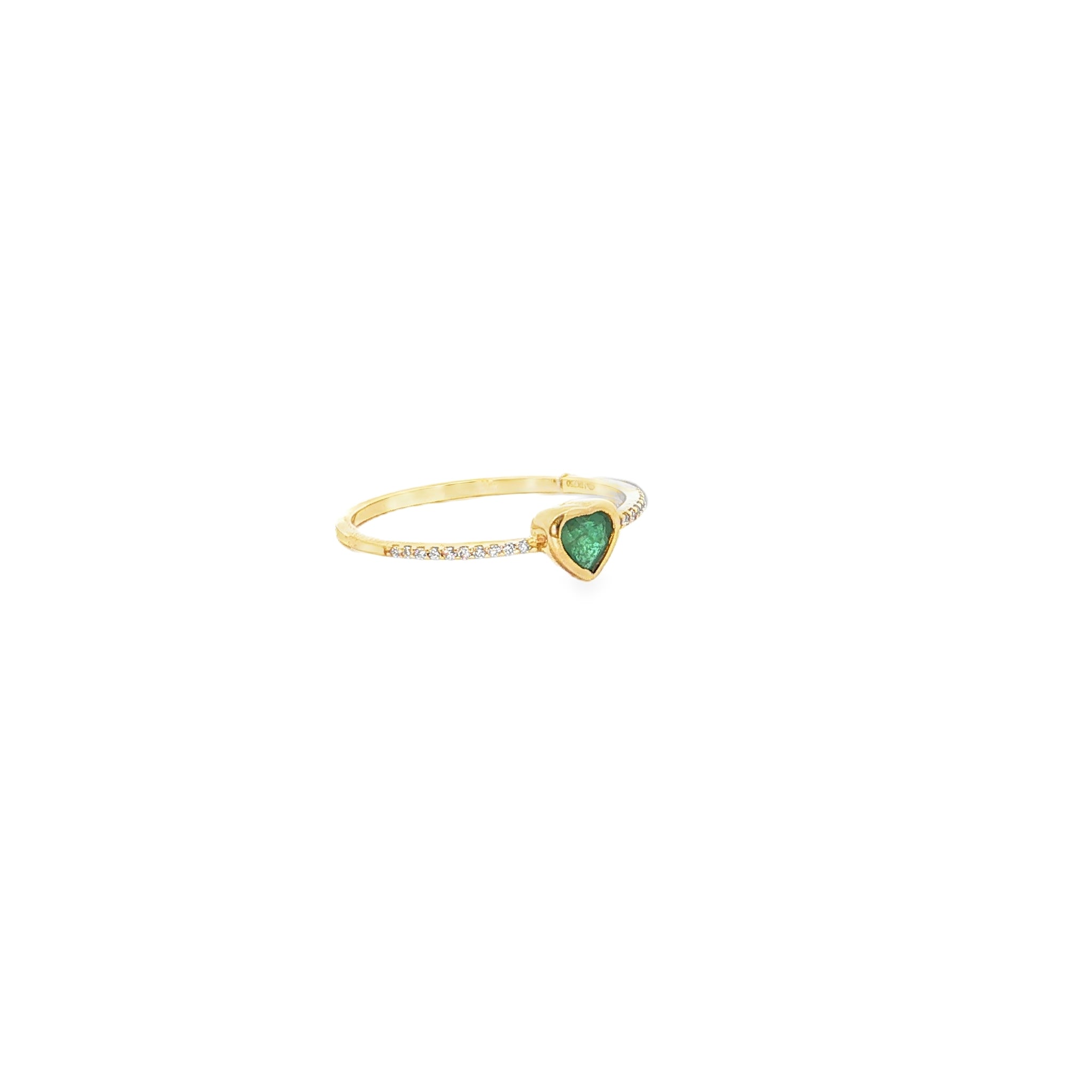 Heart-Shaped Emerald Ring