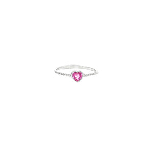 Heart-Shaped Pink Sapphire Ring