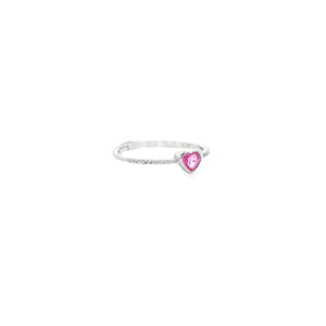 Heart-Shaped Pink Sapphire Ring