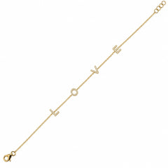 Diamond LOVE Station Chain Bracelet