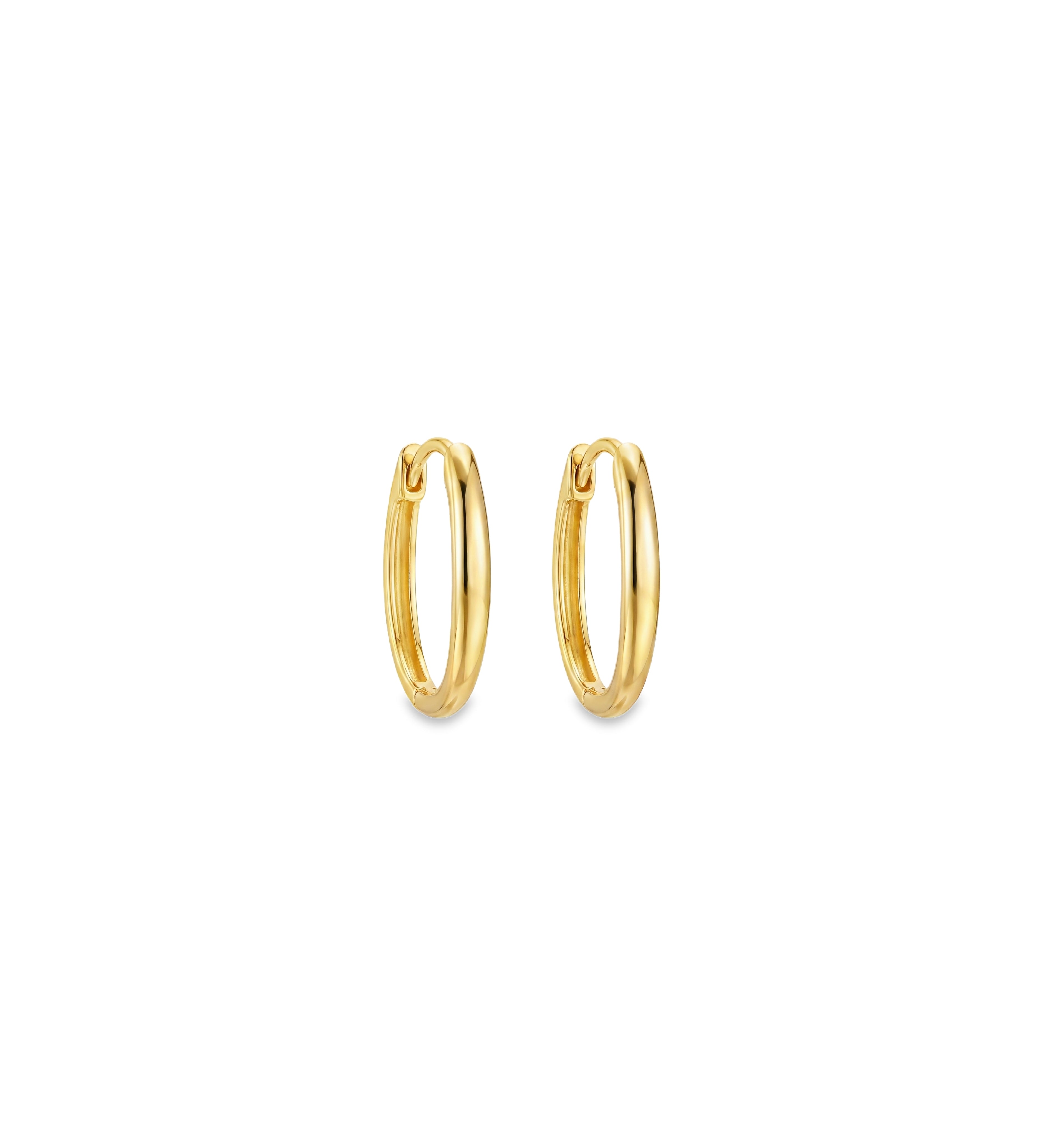 Mini Gold Oval Hoops