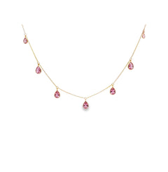 Pear-Cut Sapphire Station Neckclace