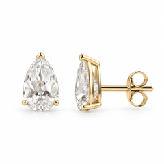 The Pear Solitaire Studs | 5 CTW Lab-Grown Diamonds