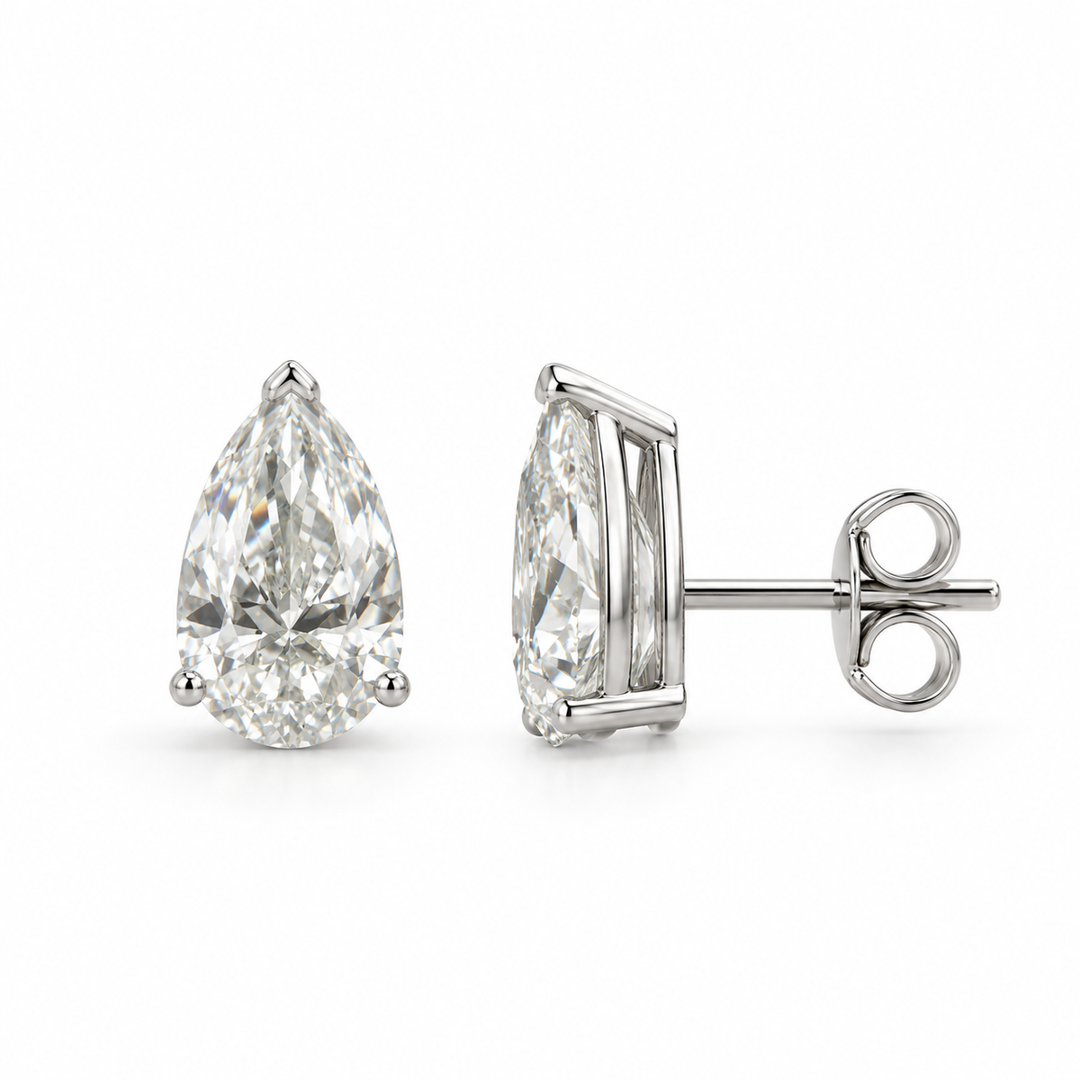 The Pear Solitaire Studs | 6 CTW Lab-Grown Diamonds