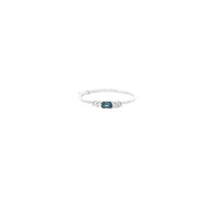 Skinny Blue Sapphire Stackable Ring