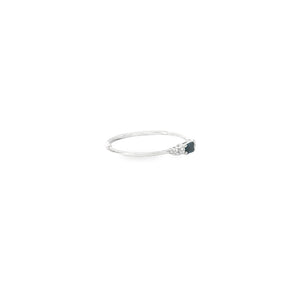 Skinny Blue Sapphire Stackable Ring