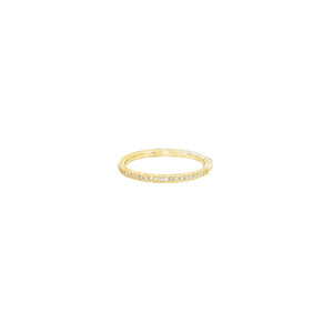 Skinny Half Pave Diamond Eternity Ring
