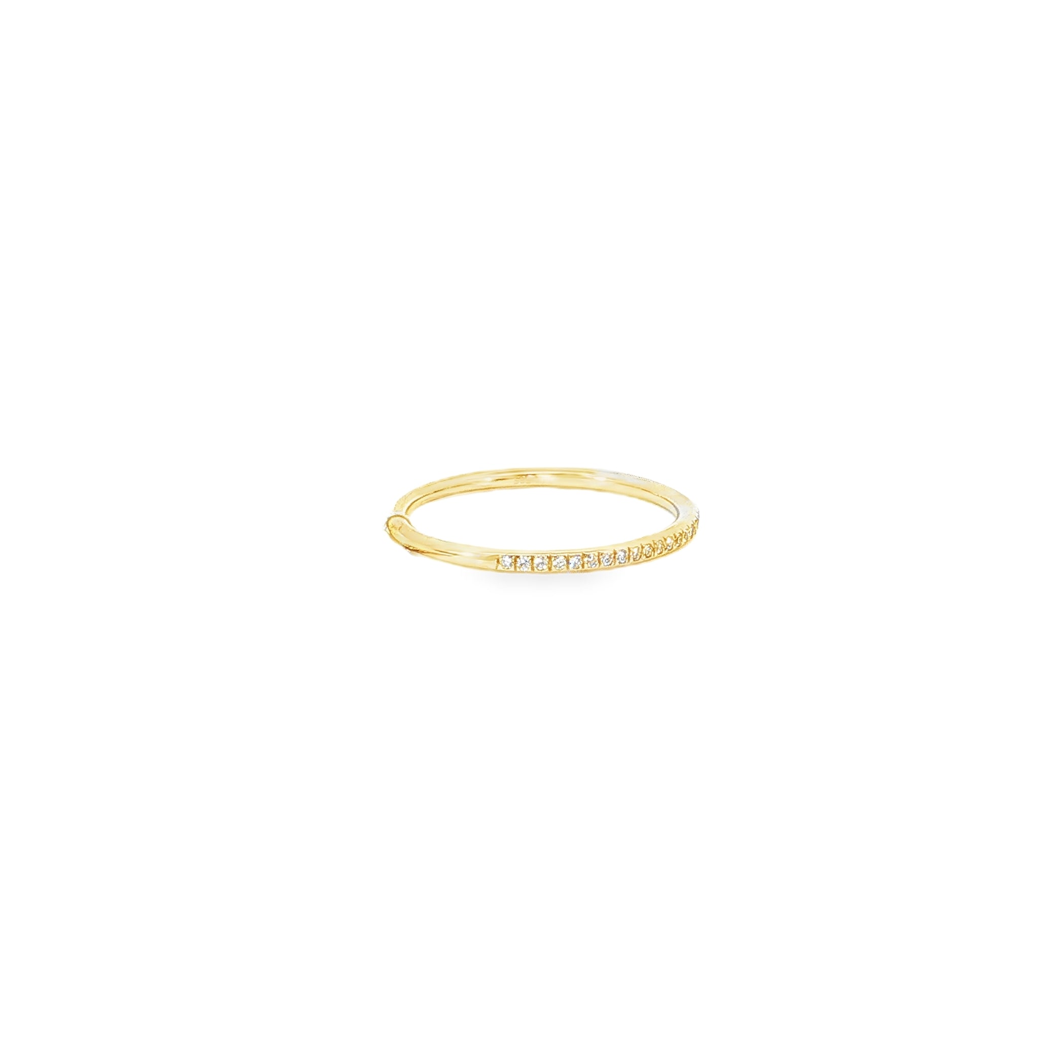 Skinny Half Pave Diamond Eternity Ring