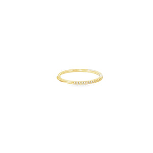 Skinny Half Pave Diamond Eternity Ring