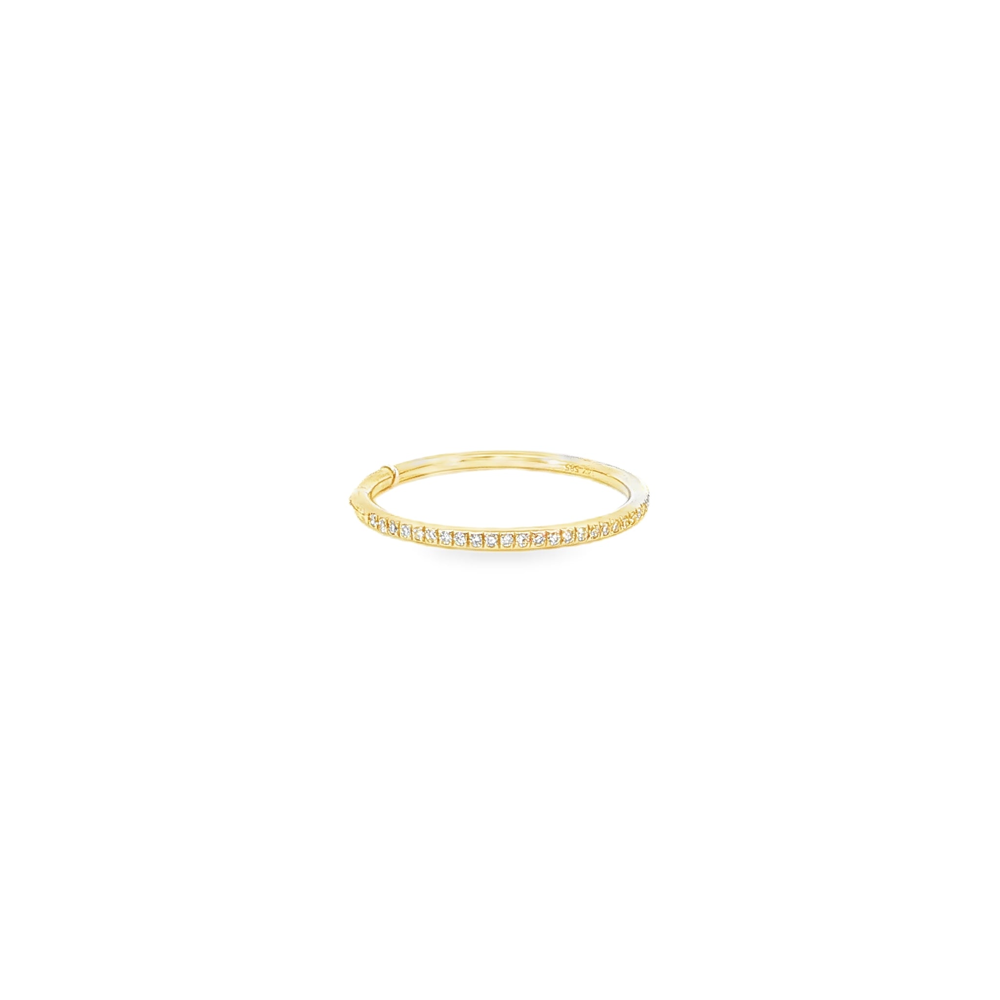 Skinny Half Pave Diamond Eternity Ring