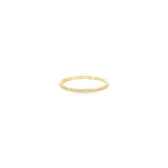 Skinny Half Pave Diamond Eternity Ring