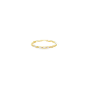 Skinny Half Pave Diamond Eternity Ring