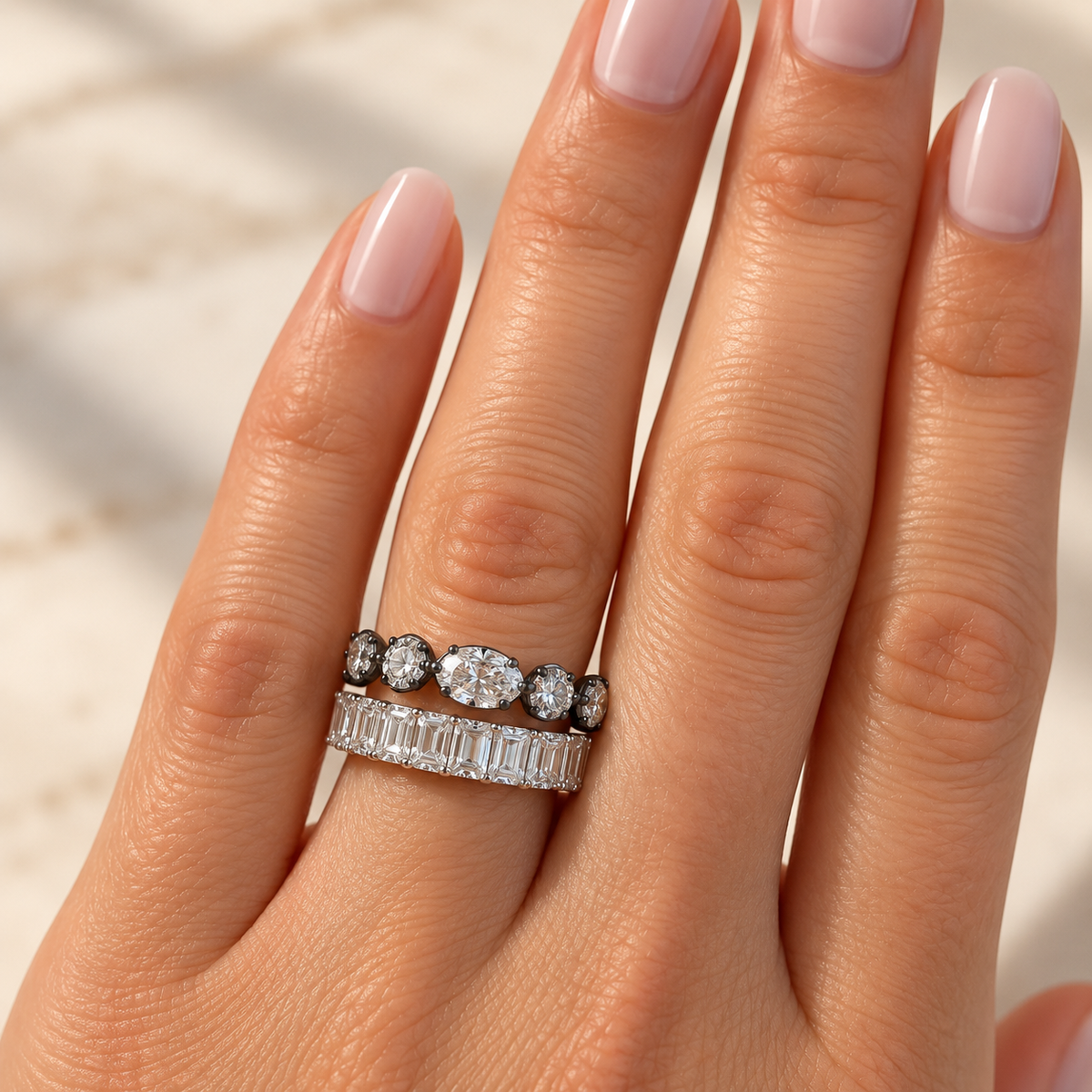 The Georgian-Inspired Five-Stone Diamond Band | Lab-Grown Diamonds