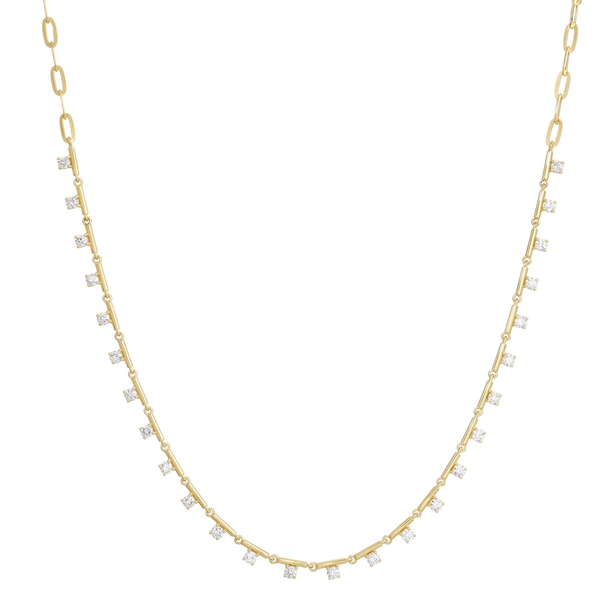 Station Diamond Chain Necklace