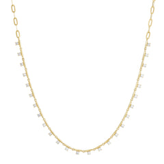 Station Diamond Chain Necklace