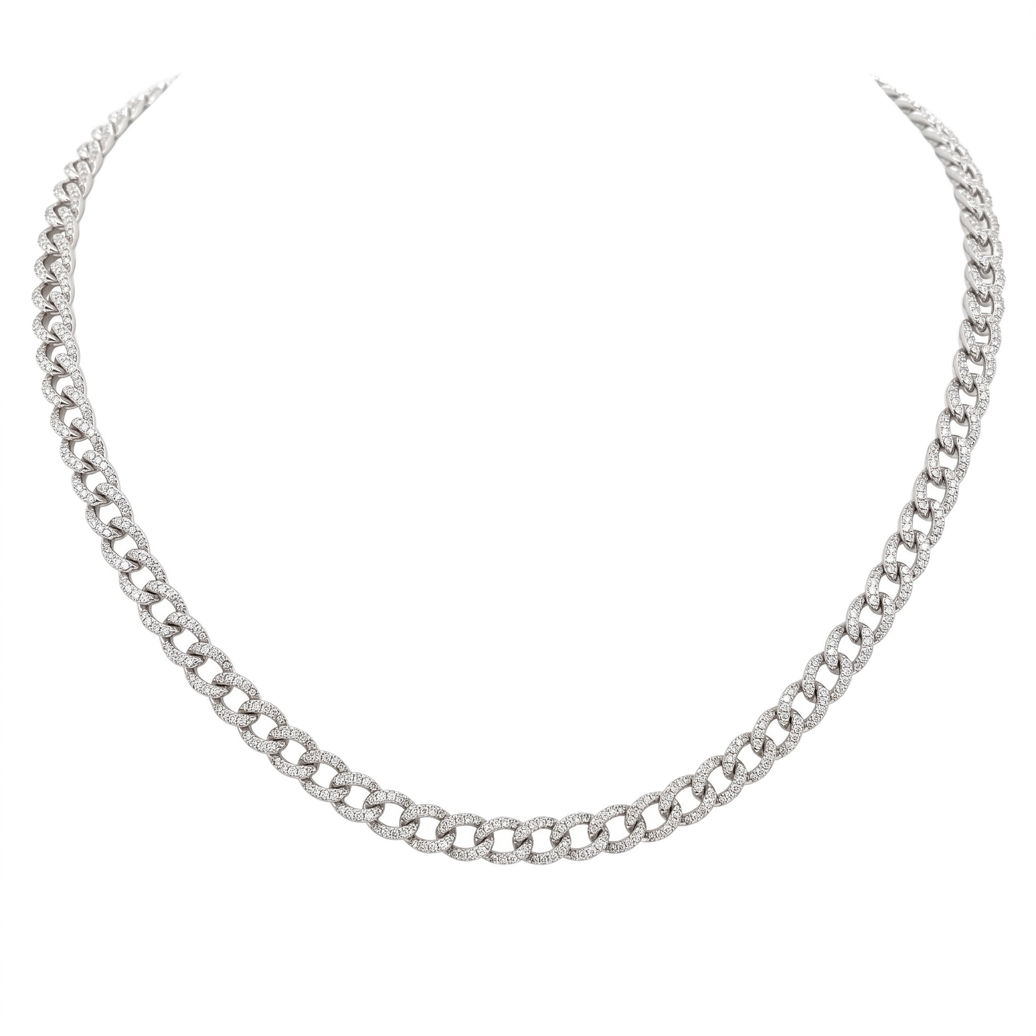 The Cuban Pavé Diamond Necklace