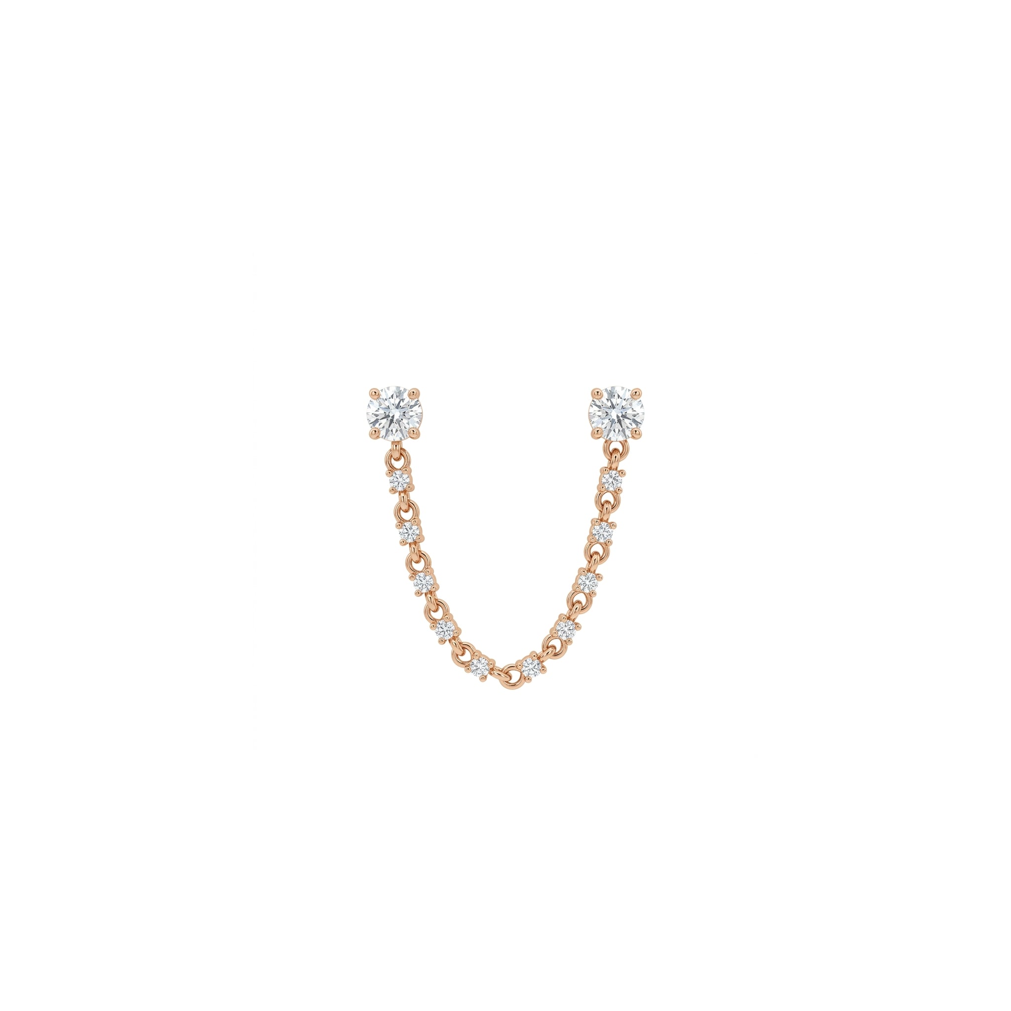 The Single Side Rope Chain Earring