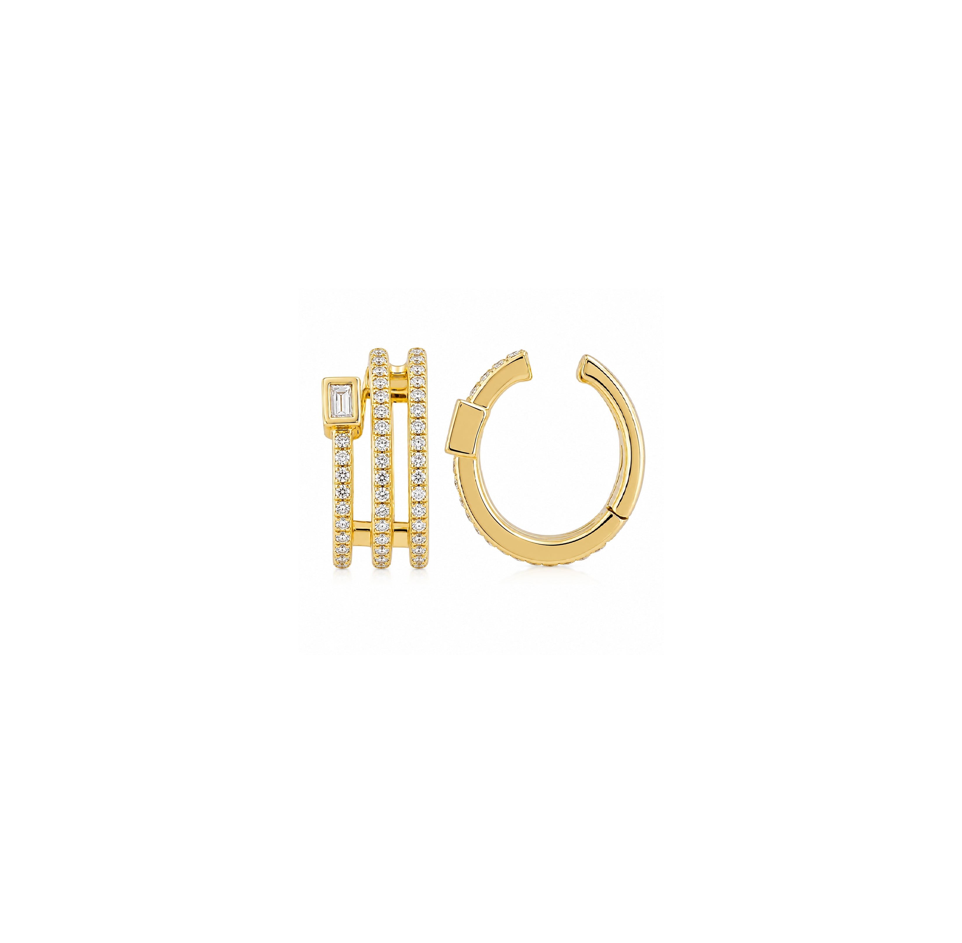 Triple Band Diamond Ear Cuff