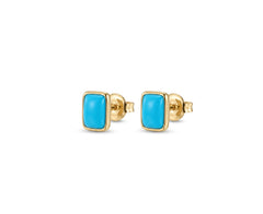Turquoise Bezel Studs