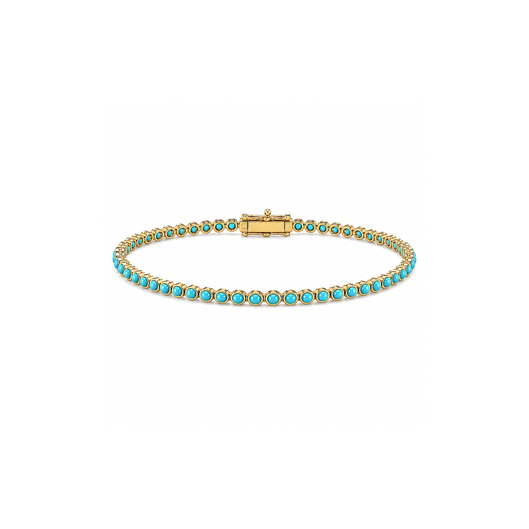 Turquoise Cabochon Tennis Bracelet
