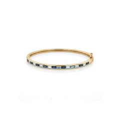 Two-Toned Blue Sapphire Bangle