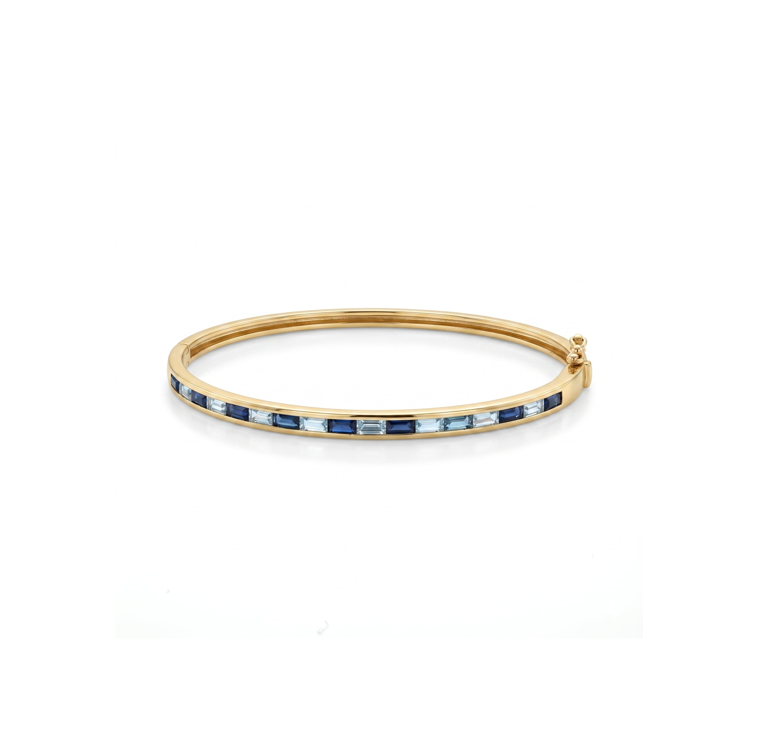 Two-Toned Blue Sapphire Bangle