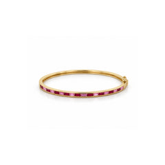 Two-Toned Pink Sapphire Bangle
