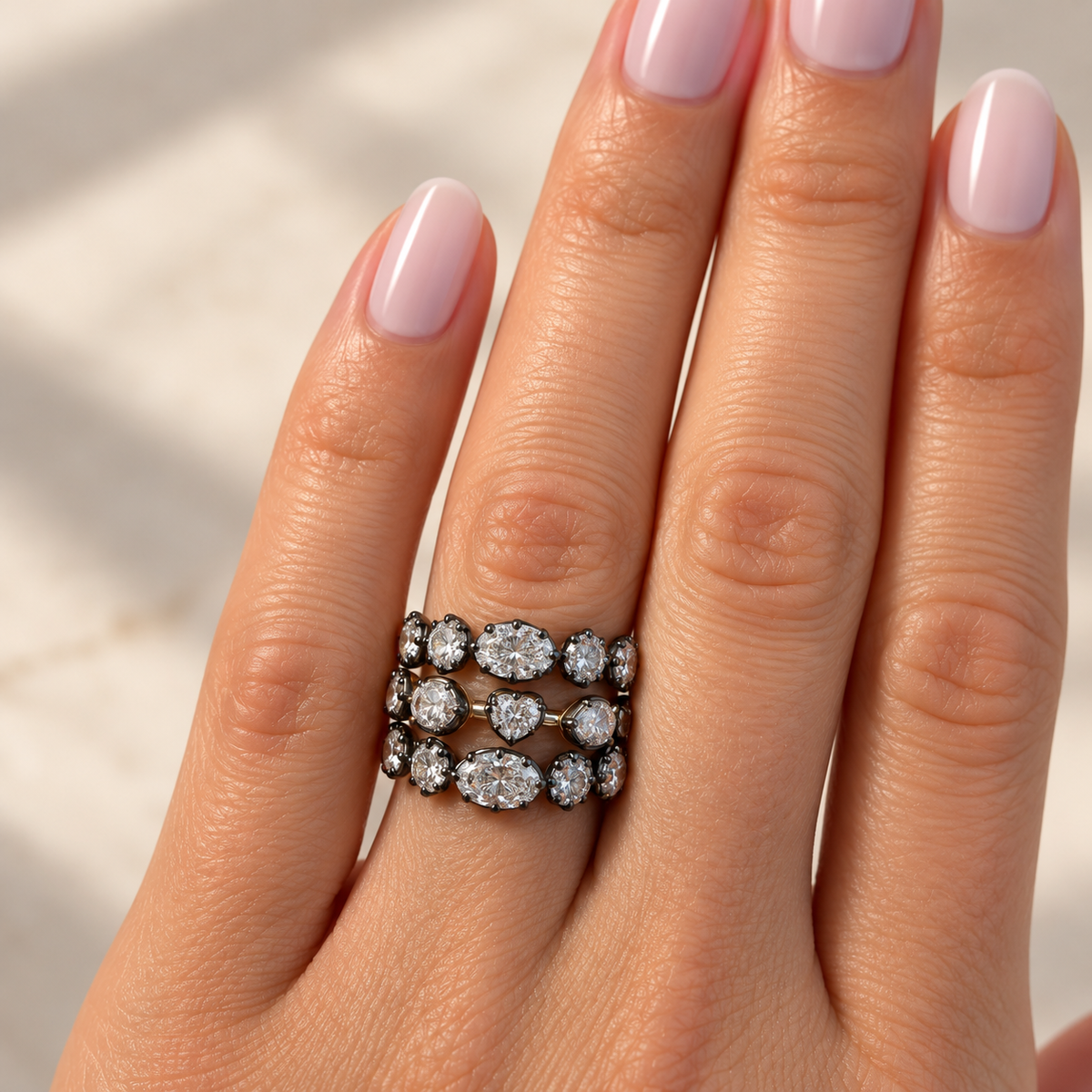 The Georgian-Inspired Five-Stone Diamond Band | Lab-Grown Diamonds
