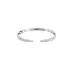 White Gold Claw Diamond Bangle