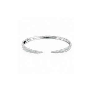 White Gold Claw Diamond Bangle