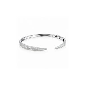 White Gold Claw Diamond Bangle