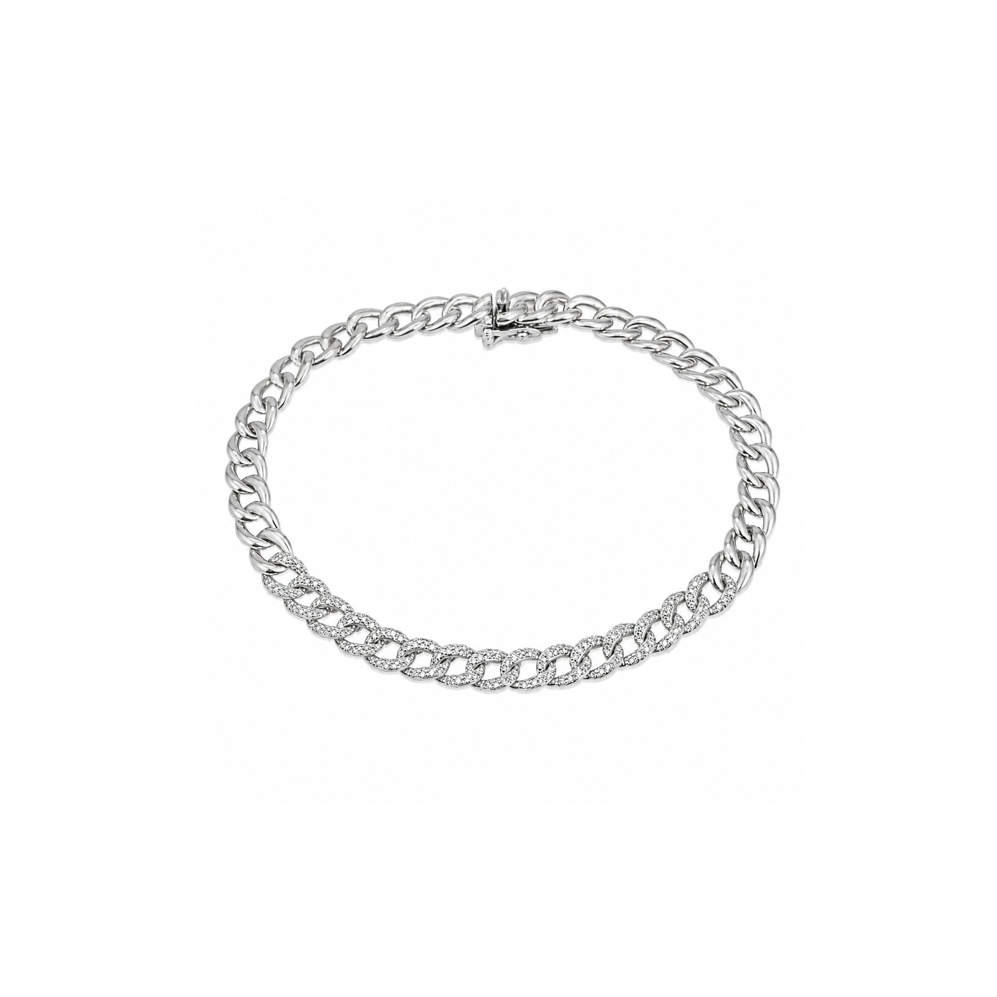 Diamond Pavé Curb Chain Bracelet